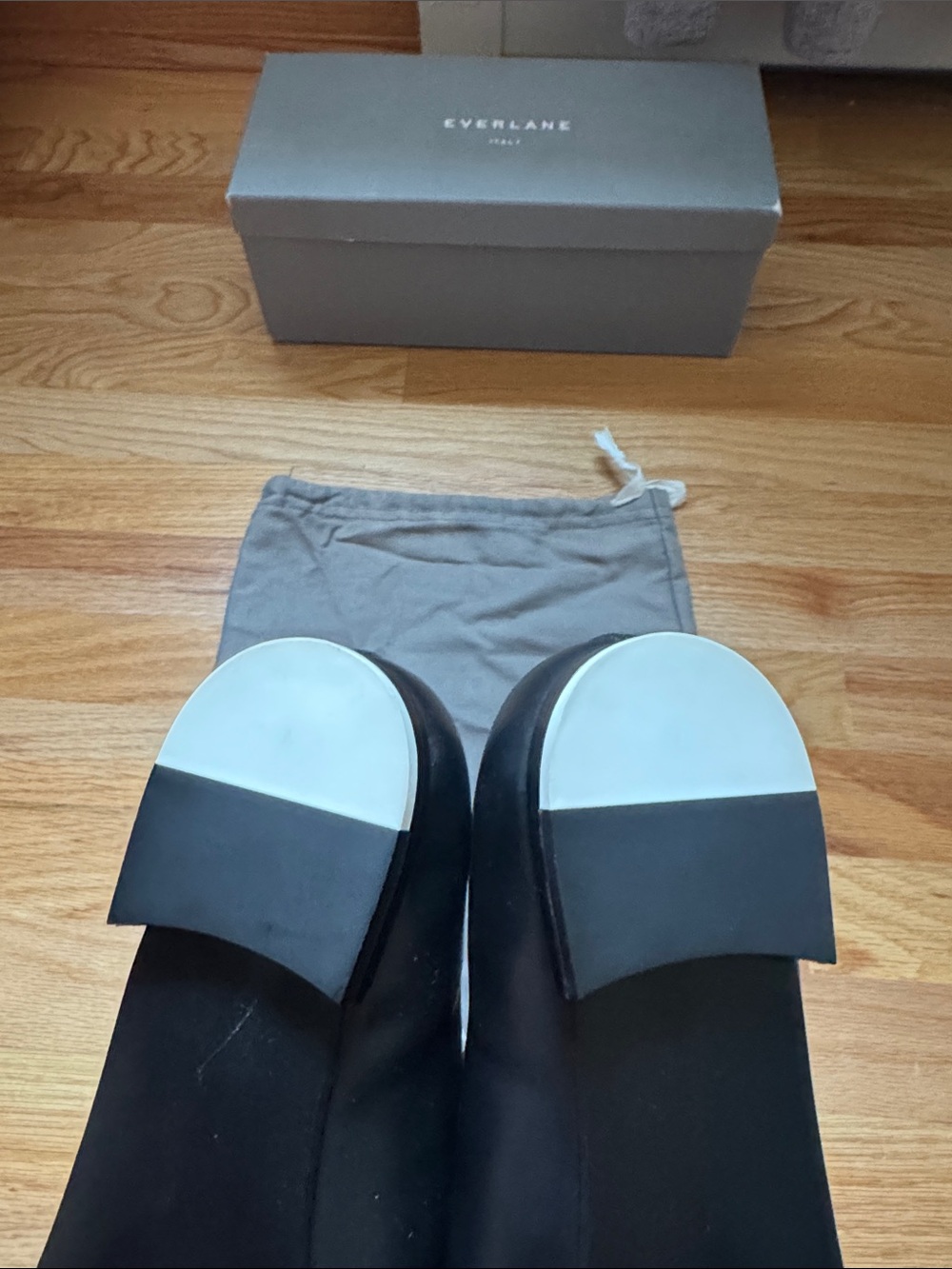 NIB Everlane Black Leather Pointed Loafers Size 11 - Picture 6 of 6